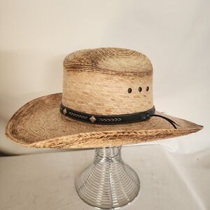 Bonanza Hats Straw Cowboy Hat with Strap Large